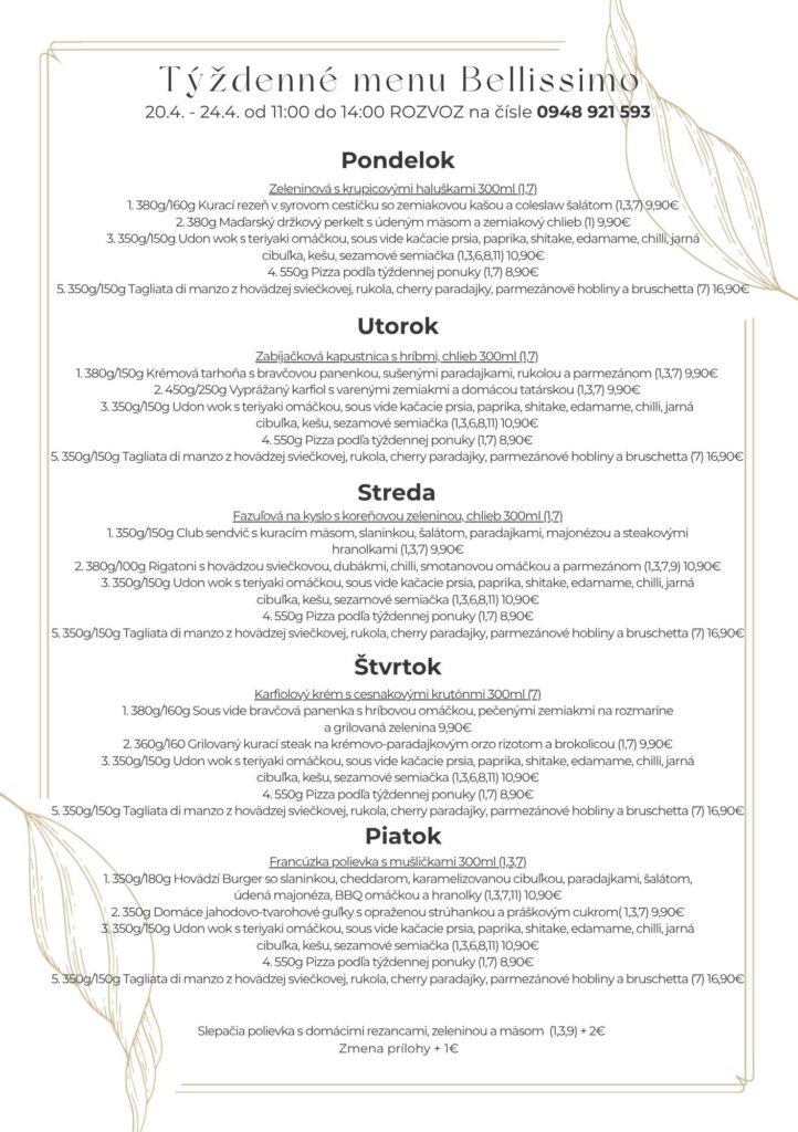 Týždenné menu image