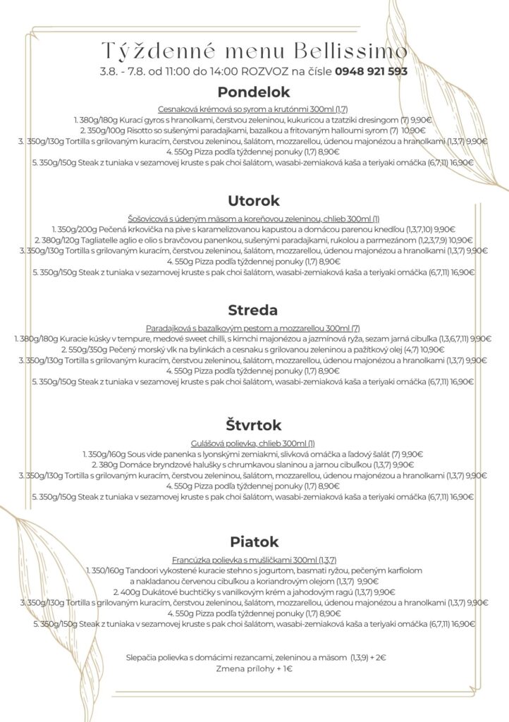 Týždenné menu image