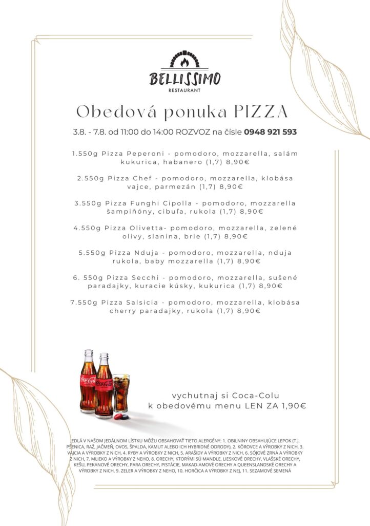 Pizza menu image